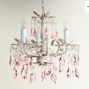 Restoration Hardware Remy Pink Mini Chandelier